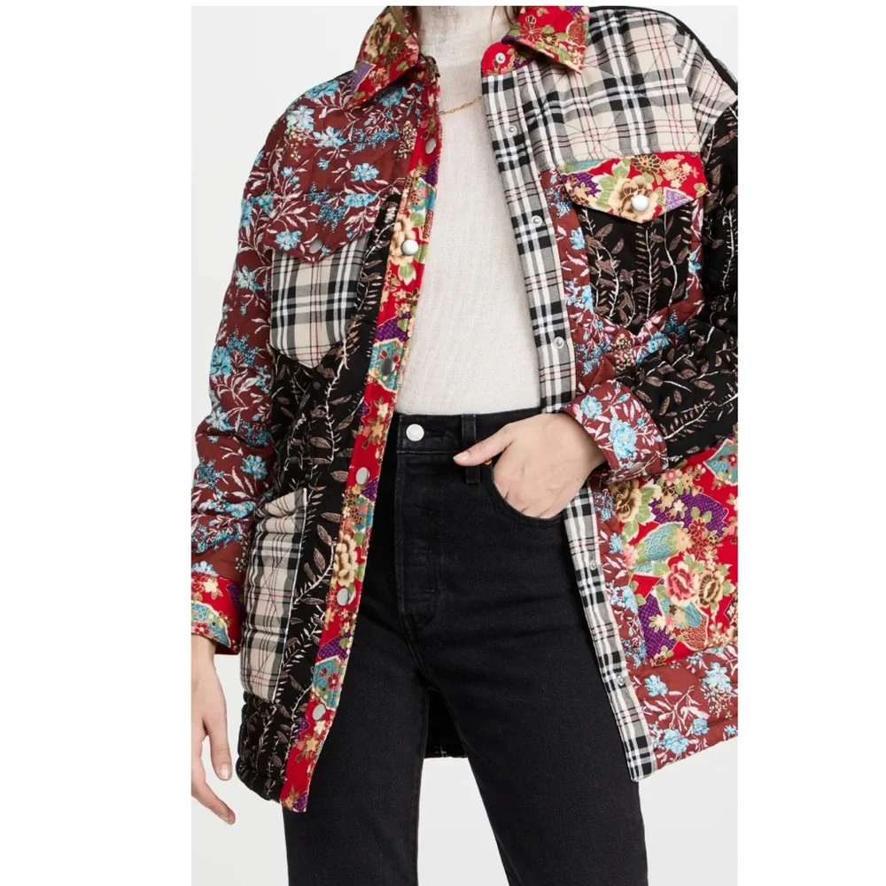 NWT Avec Les Filles Oversized Quilted Shacket